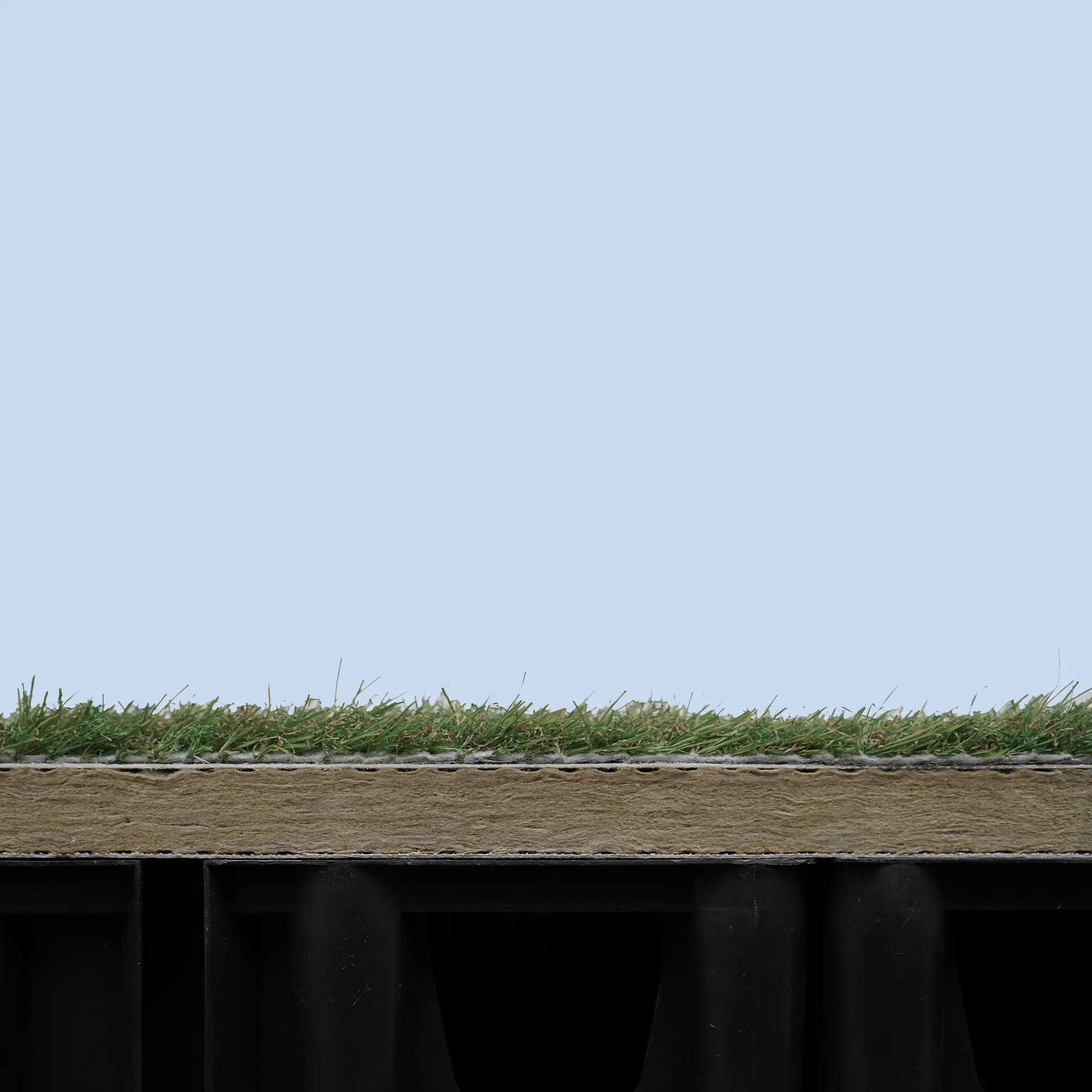 koelend kunstgras daksysteem 100mm wateropslag