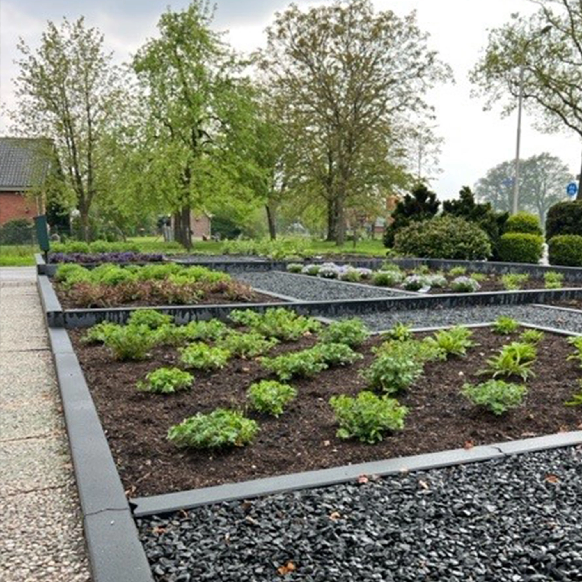 rainup blauw-groenborder garagepad